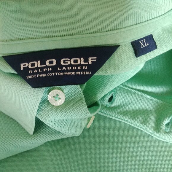 Ralph Lauren Polo Golf XL 100% pima cotton light green polo shirt made in Peru - Picture 12 of 15